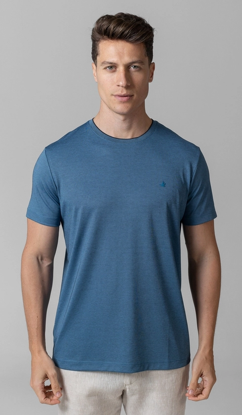 T-Shirt Manga Curta Gola Careca Jet Pima Binada
