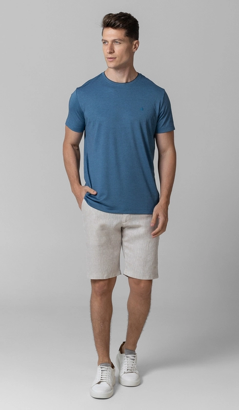 T-Shirt Manga Curta Gola Careca Jet Pima Binada