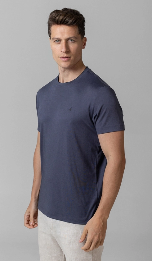 T-Shirt Manga Curta Gola Careca Jet Pima Binada