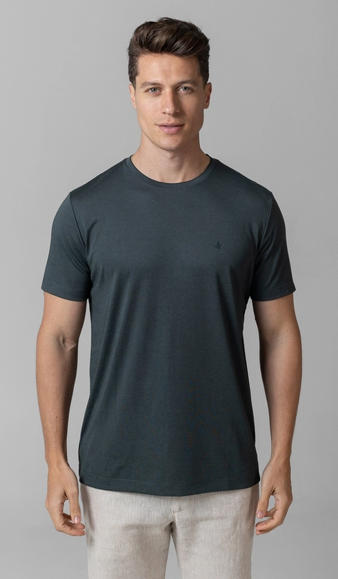 T-Shirt Manga Curta Gola Careca Jet Pima Binada