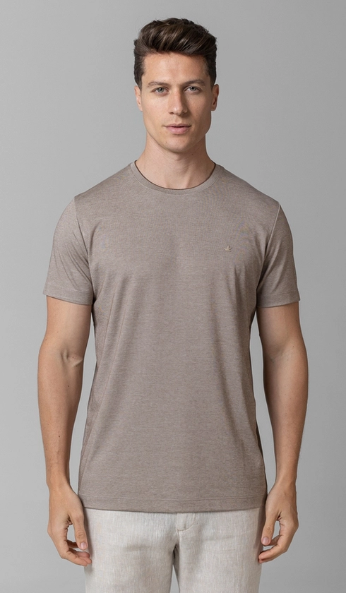 T-Shirt Manga Curta Gola Careca Jet Pima Binada
