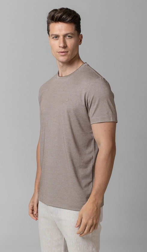 T-Shirt Manga Curta Gola Careca Jet Pima Binada