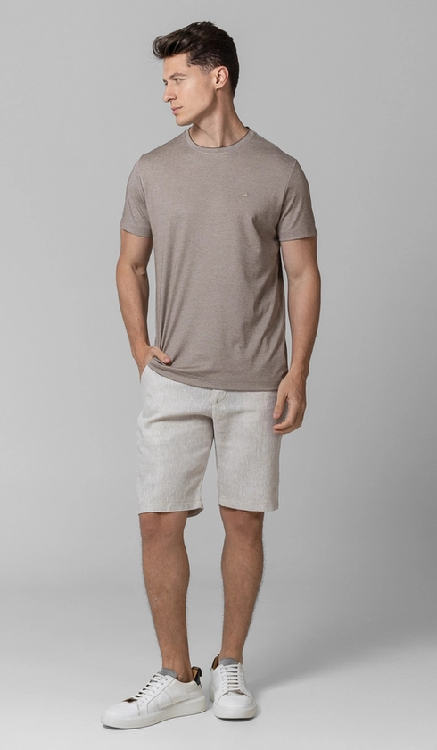 T-Shirt Manga Curta Gola Careca Jet Pima Binada