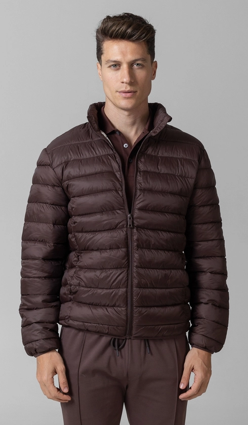 Jaqueta Nylon Puffer sem Capuz