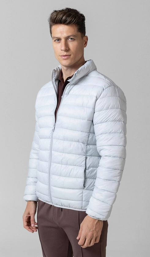 Jaqueta Nylon Puffer sem Capuz