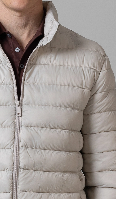 Jaqueta Nylon Puffer sem Capuz
