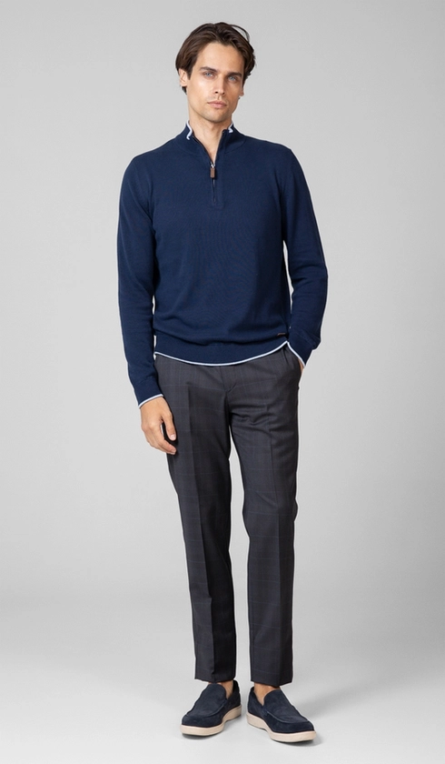 Calça Sport Social Xadrez com Fivela Super 120