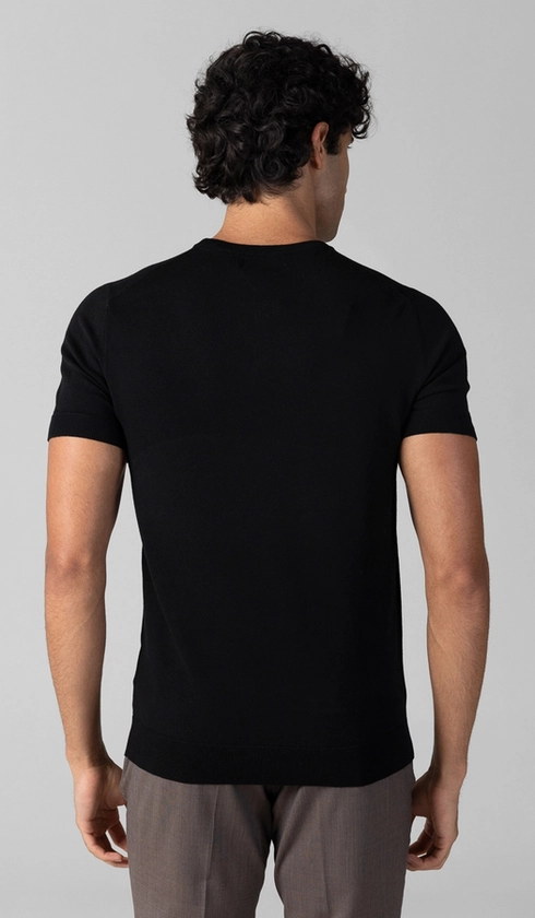 T-Shirt Manga Curta Gola Careca Malha Tricot