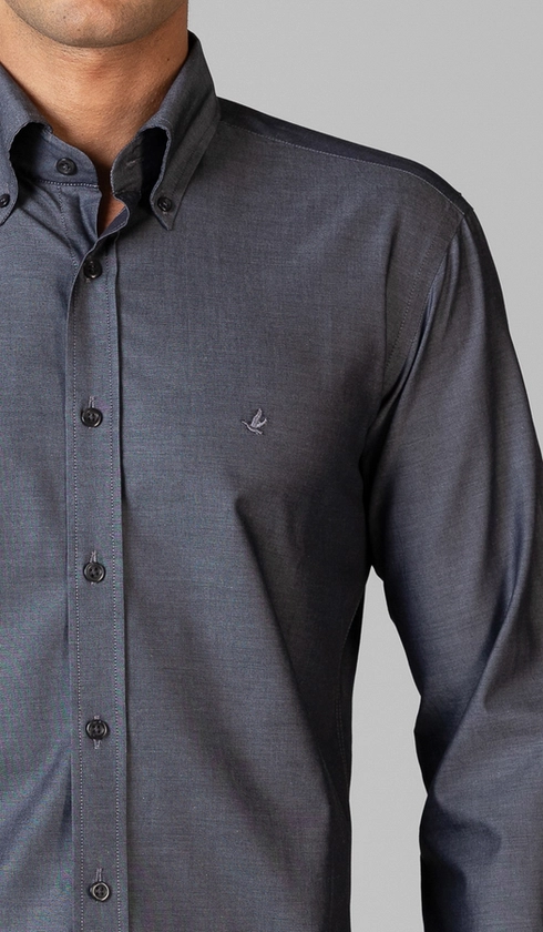 Camisa Manga Longa Lisa Button Down