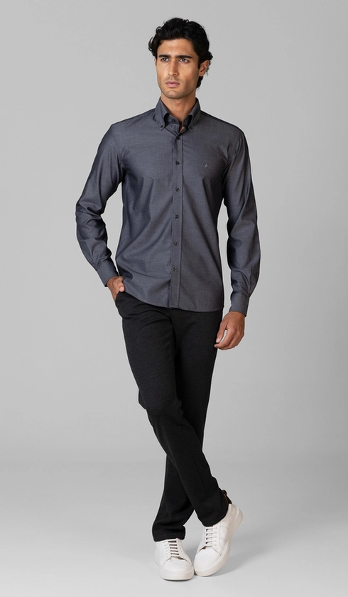 Camisa Manga Longa Lisa Button Down