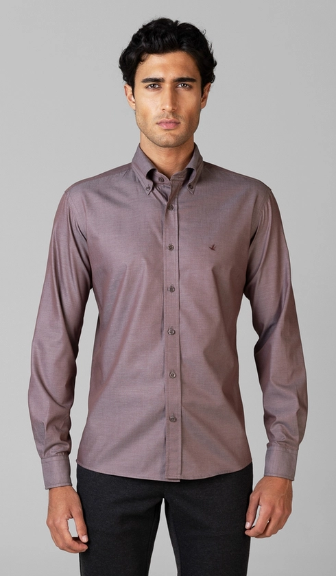 Camisa Manga Longa Lisa Button Down