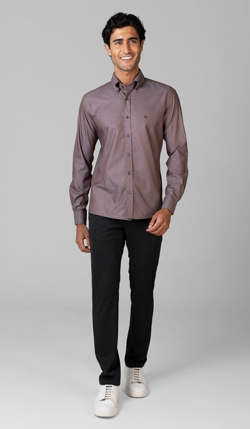 Camisa Manga Longa Lisa Button Down