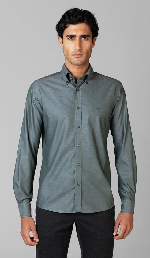 Camisa Manga Longa Lisa Button Down