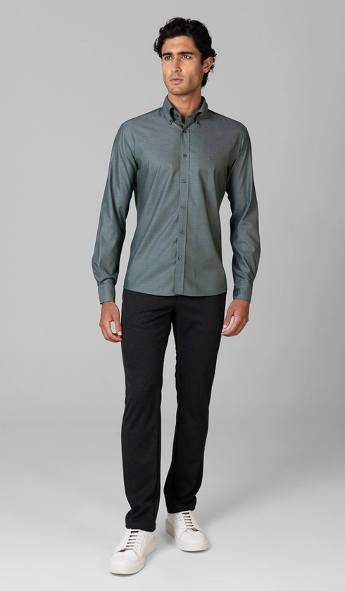 Camisa Manga Longa Lisa Button Down