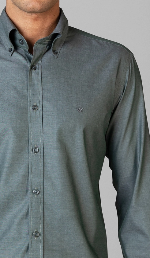 Camisa Manga Longa Lisa Button Down