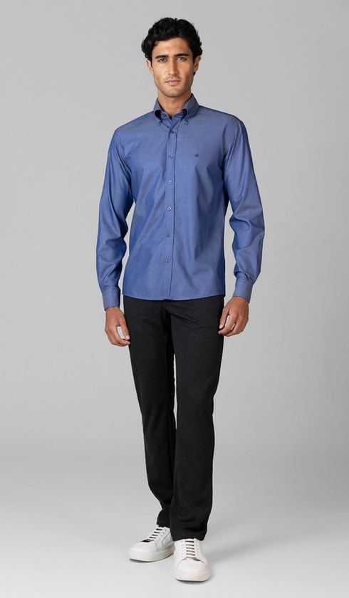 Camisa Manga Longa Lisa Button Down