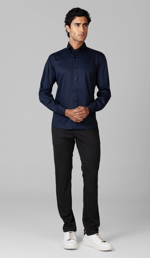 Camisa Manga Longa Lisa Button Down
