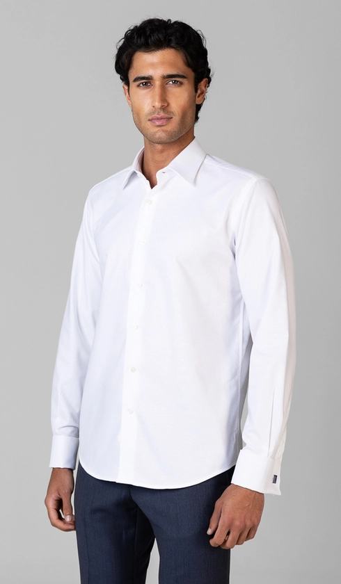 Camisa Social Slim de Punho Duplo