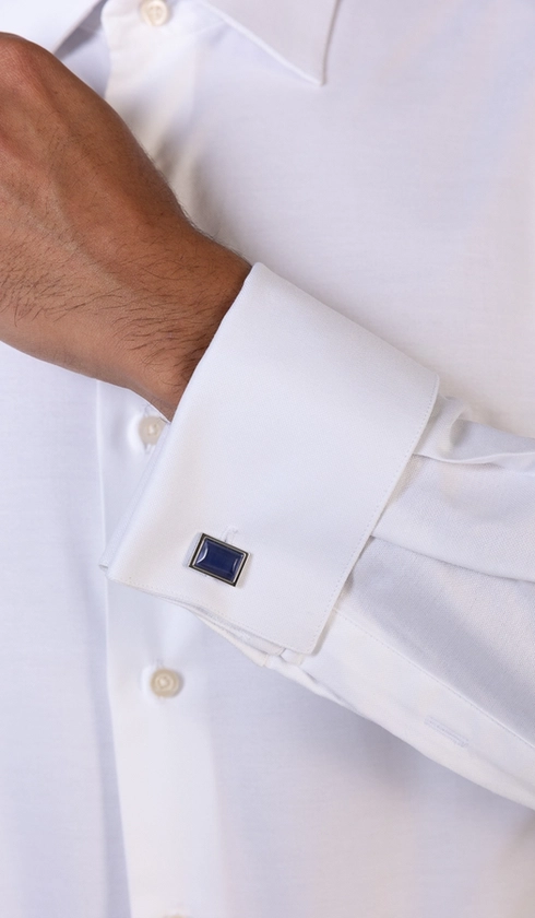 Camisa Social Slim de Punho Duplo