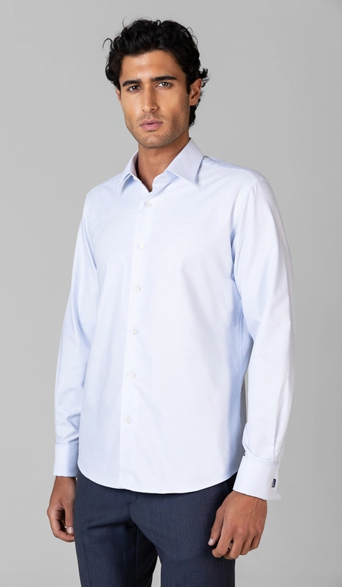 Camisa Social Slim de Punho Duplo
