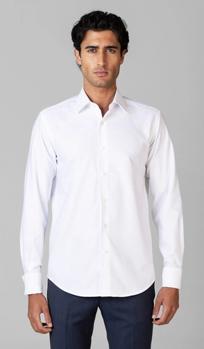 Camisa Social Slim de Punho Duplo