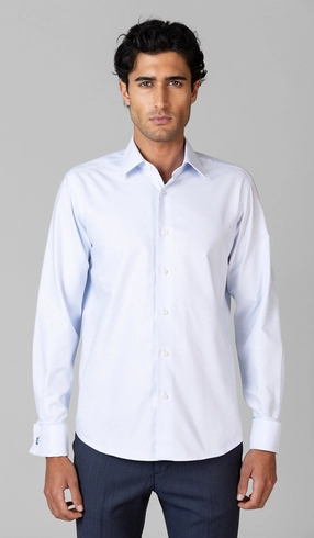 Camisa Social Slim de Punho Duplo