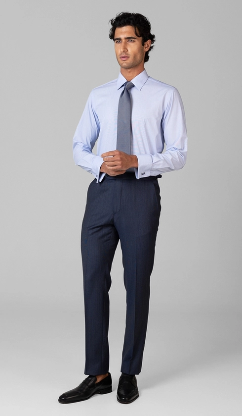 Camisa Social Slim de Punho Duplo Fantasia