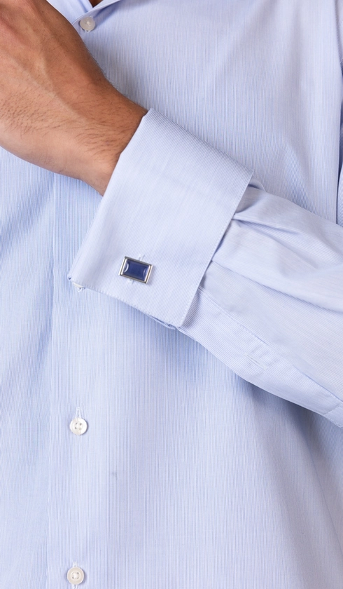 Camisa Social Slim de Punho Duplo Fantasia