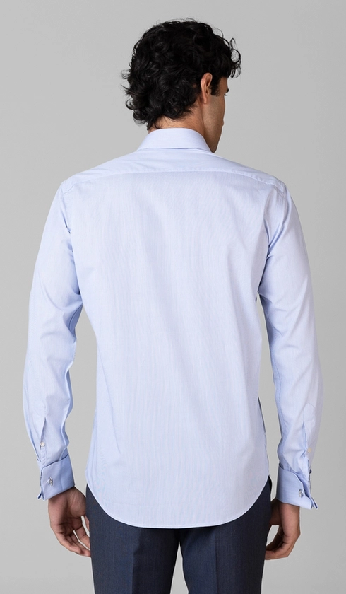 Camisa Social Slim de Punho Duplo Fantasia